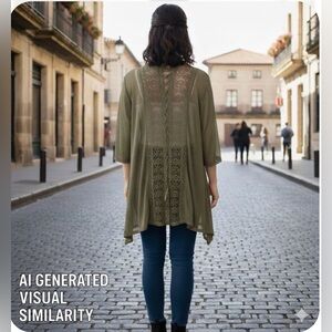 August Silk Gray and Olive Sheer Cardigan